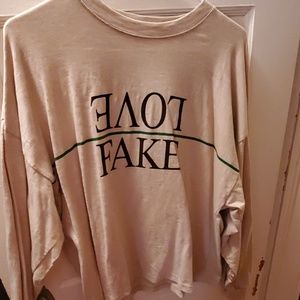 Fake Love oversizes long sleve